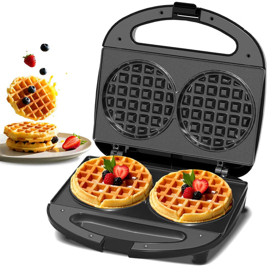 Mini Waffle Maker, 750W, Nonstick, 4-Inch Belgian Waffles